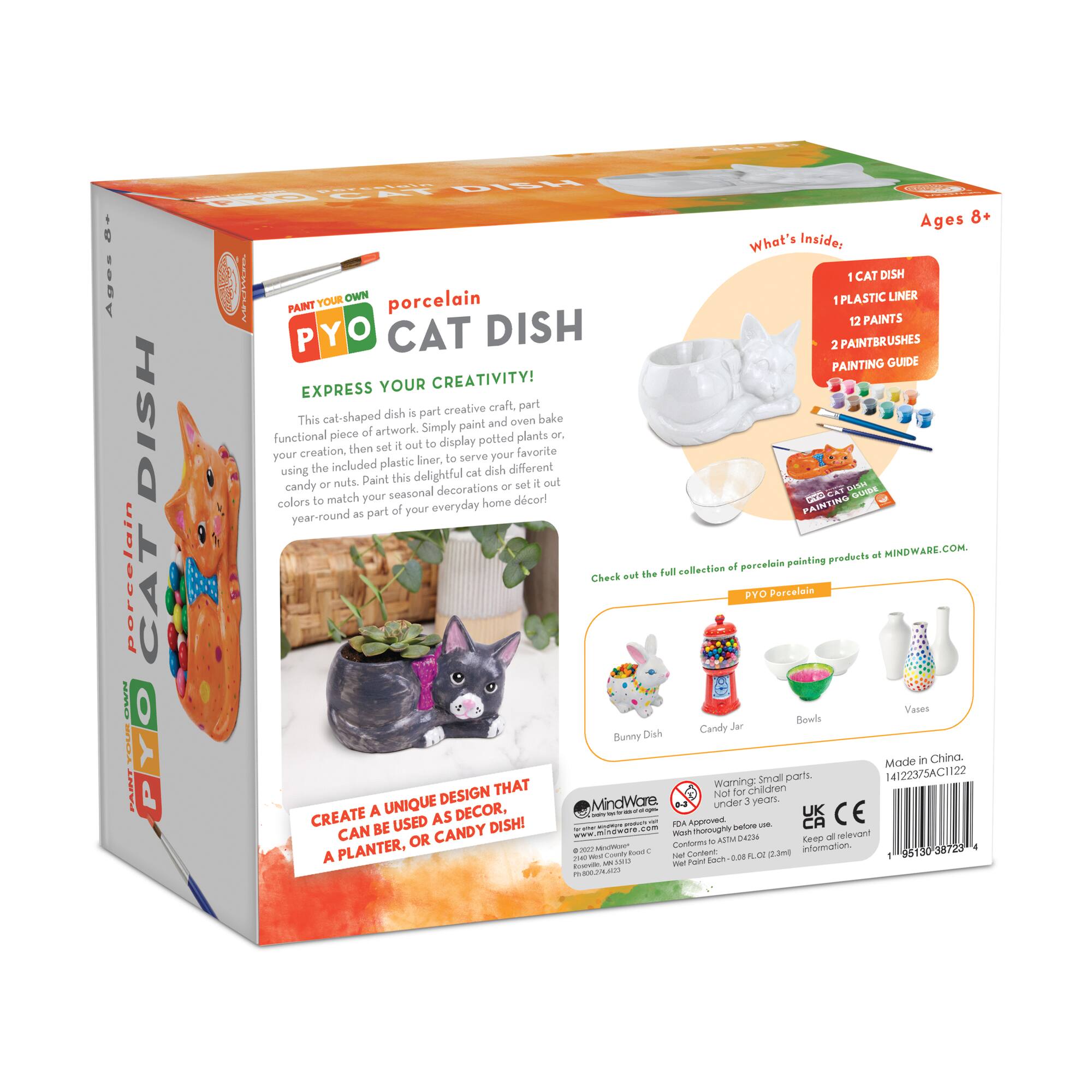 Paint Your Own Porcelain Cat Dish